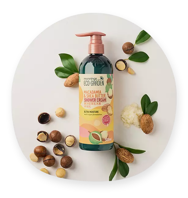 Mannings Eco-Garden Macadamia & Shea Butter Ultra Moisture Shower Cream 500ml